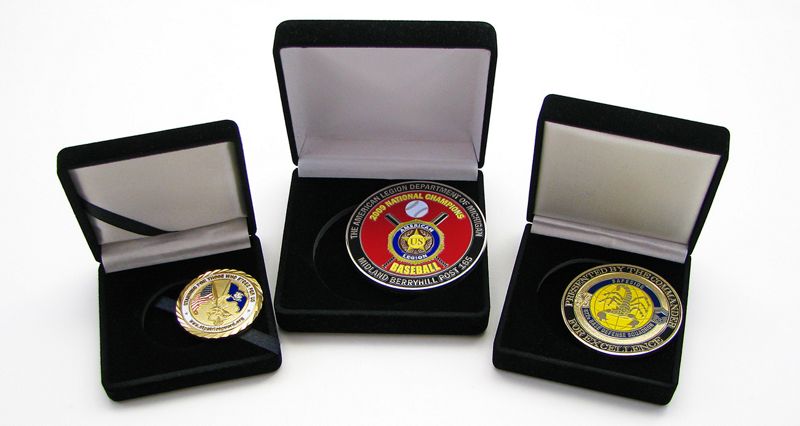 Custom Coins with Clear Cases - Quality Challenge Coins - No Minimum